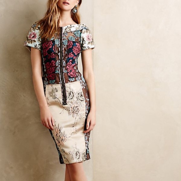 Byron Lars Dresses & Skirts - BYRON LARS PIECED BROCADE DRESS